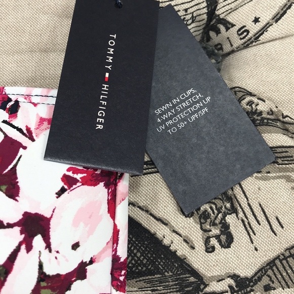 Tommy Hilfiger Tropical Orchid Bandeau Swim Top - Picture 5 of 6